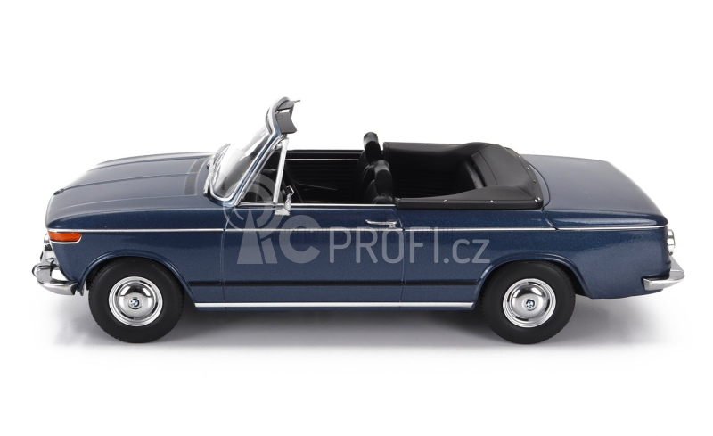Kk-scale BMW 2002 Cabriolet 1968 - With Removable Soft-top 1:18 Blue Met
