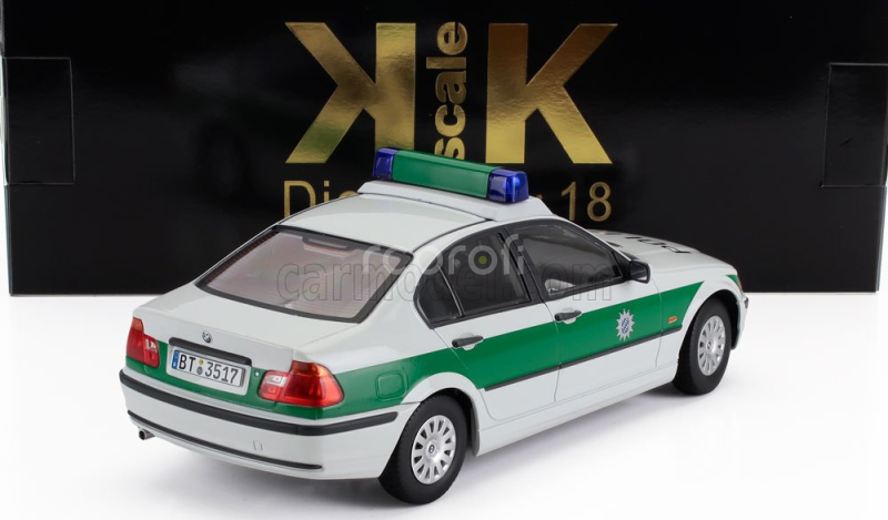 Kk-scale BMW 3-series (e46) Polizei 1999 1:18 Bílá Zelená