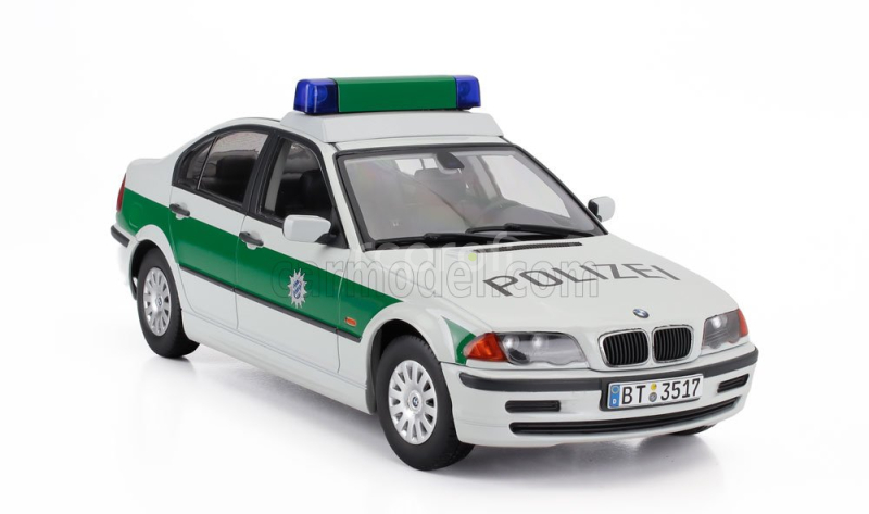 Kk-scale BMW 3-series (e46) Polizei 1999 1:18 Bílá Zelená