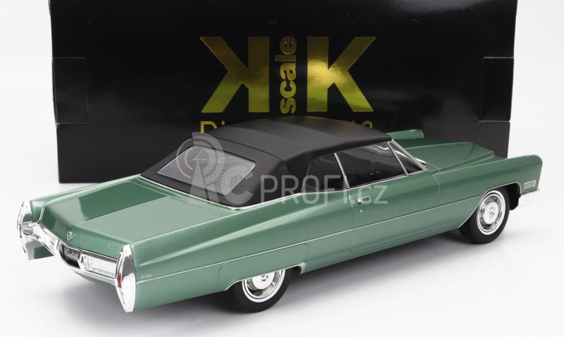 Kk-scale Cadillac De Ville Cabriolet Soft-top 1967 1:18 Světle Zelená Met