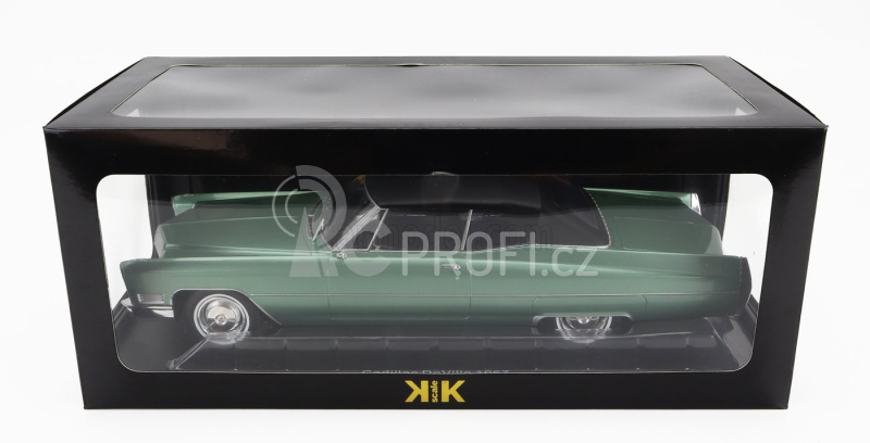 Kk-scale Cadillac De Ville Cabriolet Soft-top 1967 1:18 Světle Zelená Met