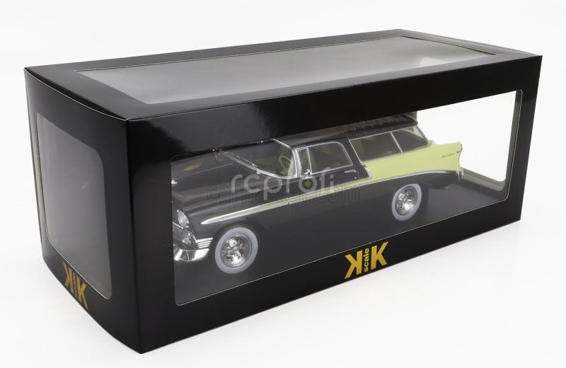 Kk-scale Chevrolet Bel Air Nomad Sw Station Wagon Custom 1956 1:18 Černá Žlutá