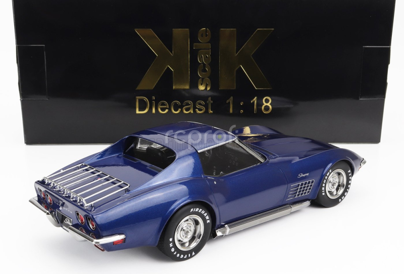 Kk-scale Chevrolet Corvette C3 1972 - With Removable Roof Parts 1:18 Blue