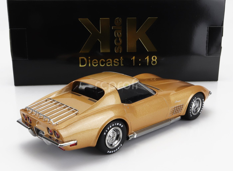 Kk-scale Chevrolet Corvette C3 1972 - With Removable Roof Parts 1:18 Gold Met