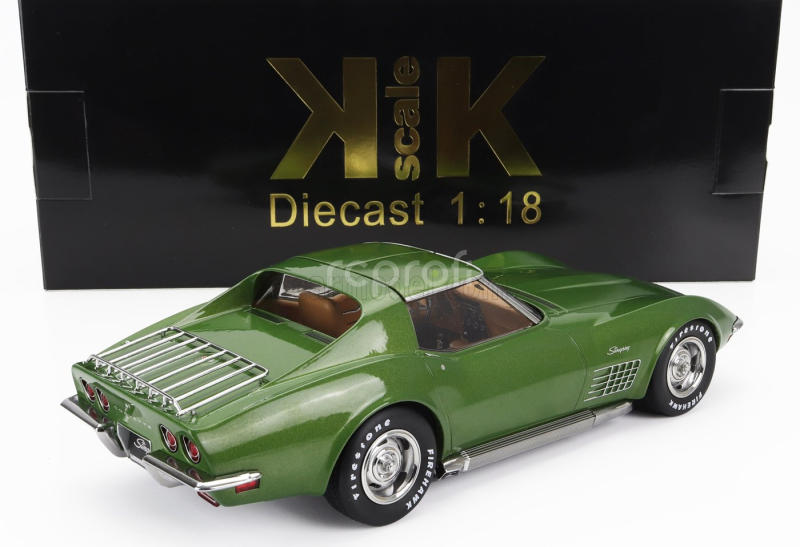 Kk-scale Chevrolet Corvette C3 1972 - With Removable Roof Parts 1:18 Zelená