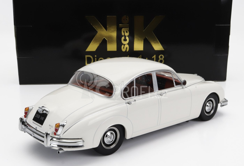 Kk-scale Daimler 250 V6 Lhd 1962 - Brown Interior 1:18 Bílá
