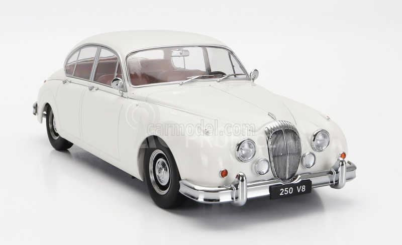Kk-scale Daimler 250 V6 Lhd 1962 - Brown Interior 1:18 Bílá
