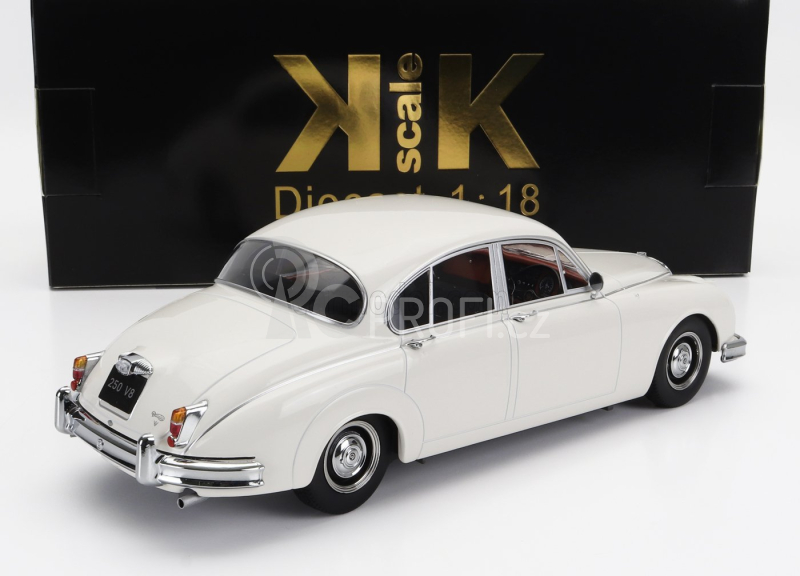 Kk-scale Daimler 250 V6 Rhd 1962 - Black Interior 1:18 Bílá
