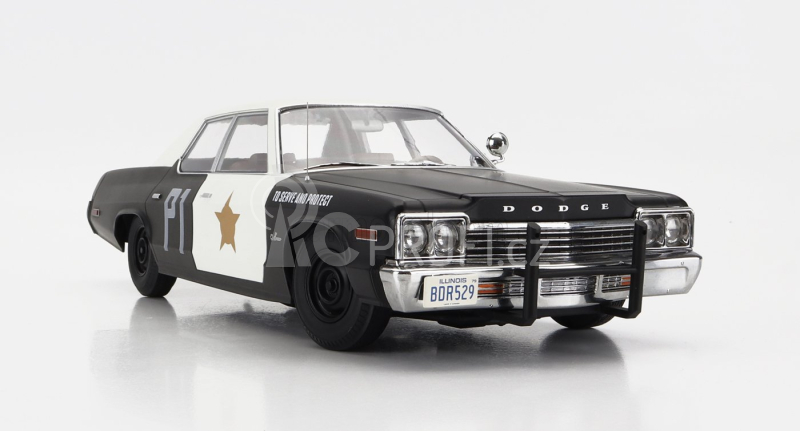 Kk-scale Dodge Monaco Bluesmobile 1974 - Look-a-like 1:18 Černá Bílá