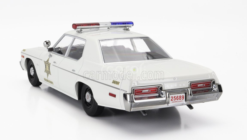 Kk-scale Dodge Monaco Hazzard County Police 1974 - Look-a-like 1:18 Bílá