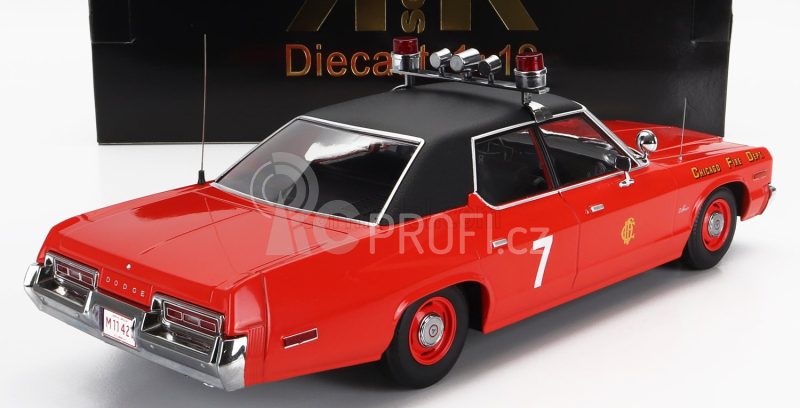 Kk-scale Dodge Monaco N 7 Chicago Fire Engine Department 1974 1:18 Červená Černá