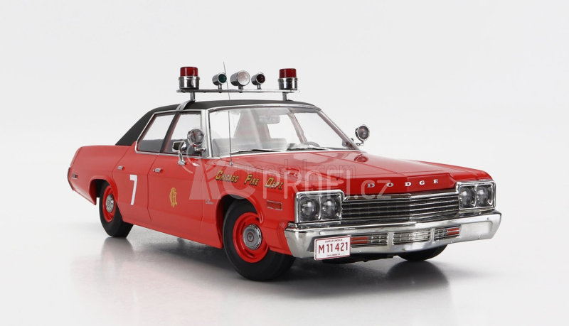 Kk-scale Dodge Monaco N 7 Chicago Fire Engine Department 1974 1:18 Červená Černá