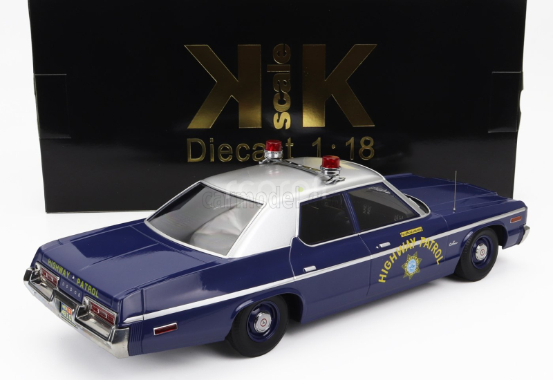 Kk-scale Dodge Monaco Nevada Highway Patrol Police 1974 1:18 Modrá Bílá