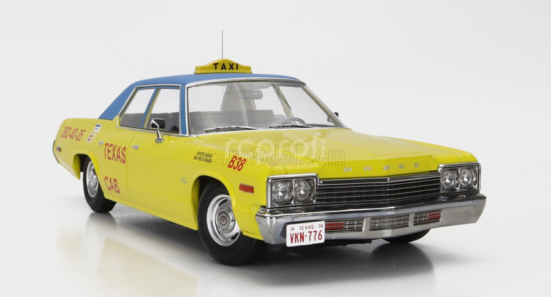 Kk-scale Dodge Monaco Taxi Texas Cab B38 1974 1:18 Žlutá Modrá