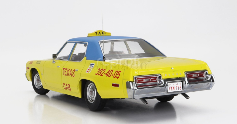 Kk-scale Dodge Monaco Taxi Texas Cab B38 1974 1:18 Žlutá Modrá