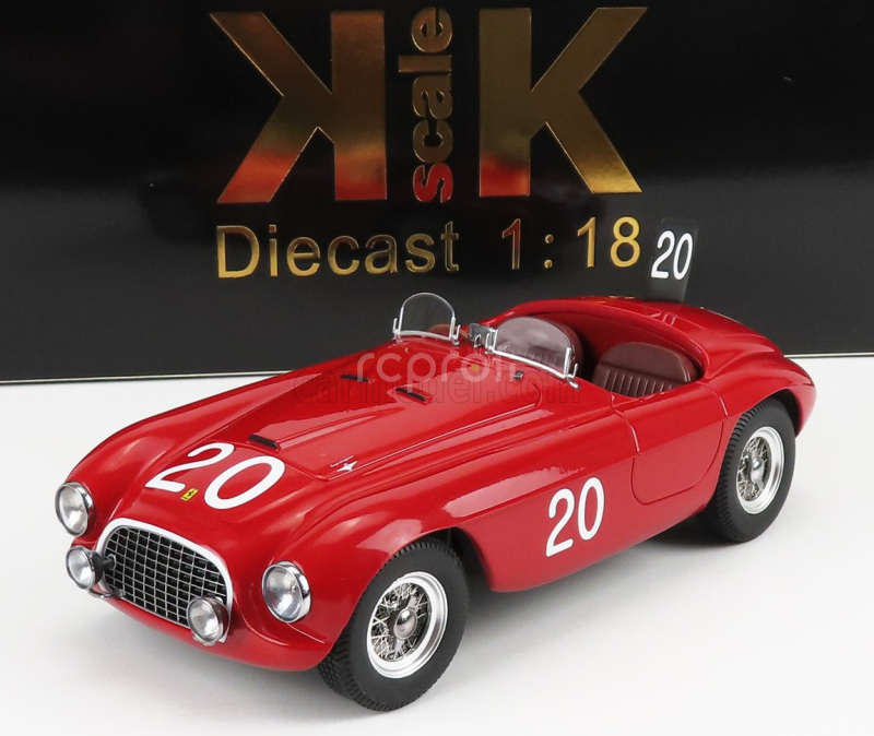 Kk-scale Ferrari 166mm 2.0l V12 N 20 Winner Spa Francorchamps 1949 L.chinetti - J.lucas 1:18 Red