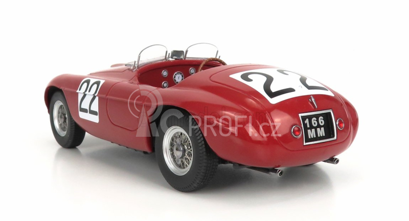 Kk-scale Ferrari 166mm Barchetta 2.0l V12 Spider Team N 22 1:18, červená