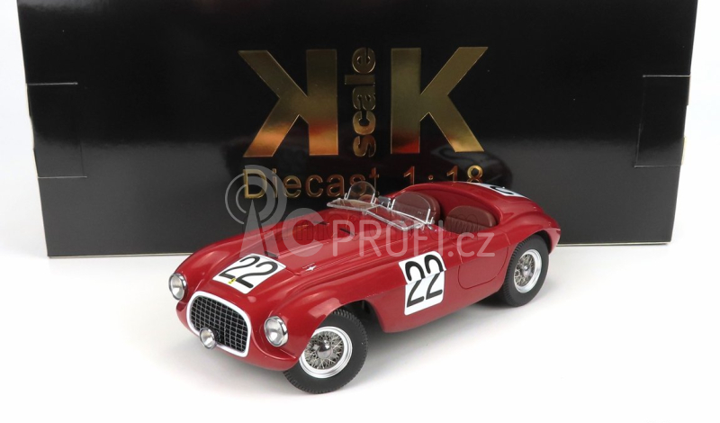 Kk-scale Ferrari 166mm Barchetta 2.0l V12 Spider Team N 22 1:18, červená