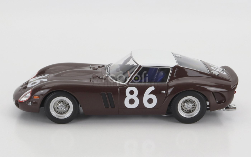 Kk-scale Ferrari 250 Gto Coupe N 86 4th Targa Florio 1962 P.ferraro - G.scarlatti 1:18 Hnědá Bílá