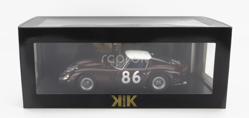 Kk-scale Ferrari 250 Gto Coupe N 86 4th Targa Florio 1962 P.ferraro - G.scarlatti 1:18 Hnědá Bílá