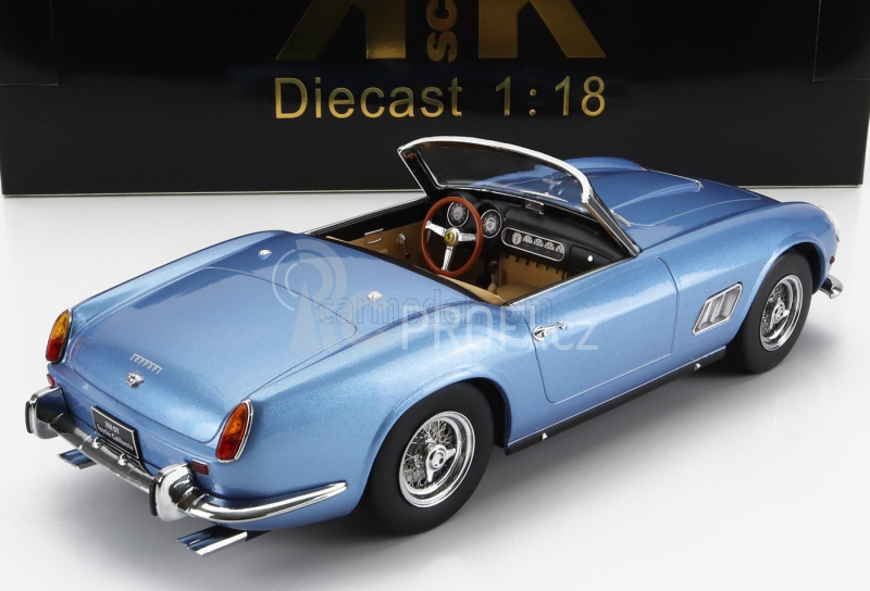 Kk-scale Ferrari 250gt California Spider With Hard-top 1960 1:18 Světle Modrá Met