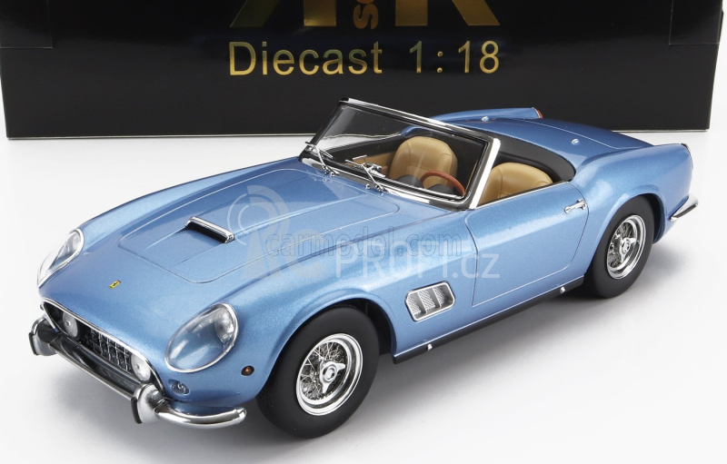 Kk-scale Ferrari 250gt California Spider With Hard-top 1960 1:18 Světle Modrá Met