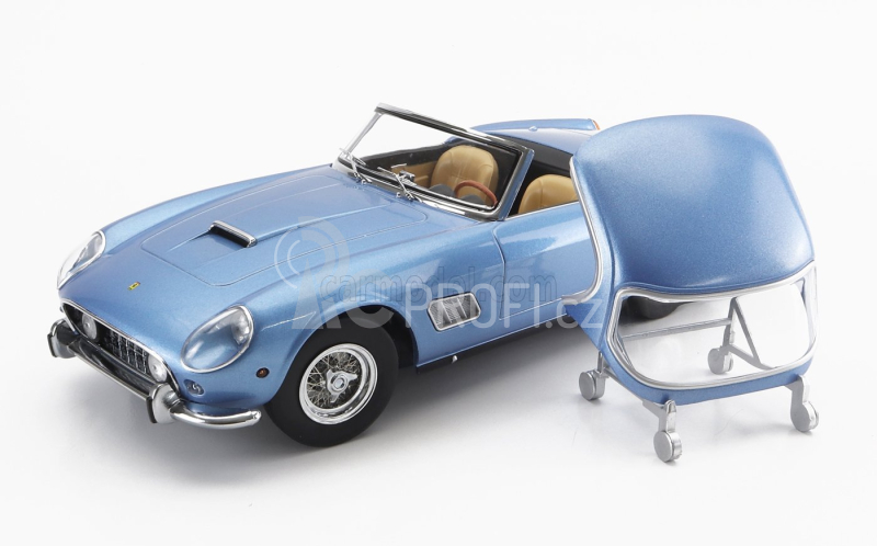 Kk-scale Ferrari 250gt California Spider With Hard-top 1960 1:18 Světle Modrá Met