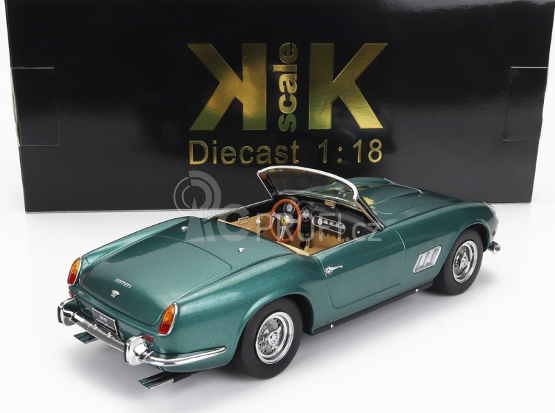Kk-scale Ferrari 250gt California Spider With Hard-top 1960 1:18 Zelená Se Stříbrnou