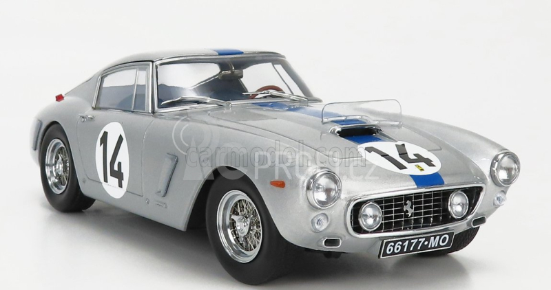 Kk-scale Ferrari 250gt Swb 3.0l V12 Team Noblet N 14 1:18, stříbrná