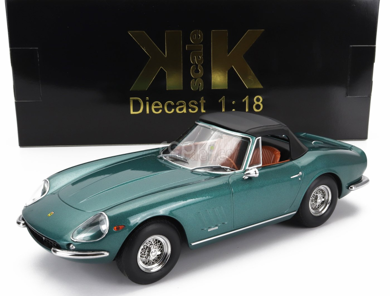 Kk-scale Ferrari 275 Gtb/4 Nart Spider 1967 1:18 Green Met
