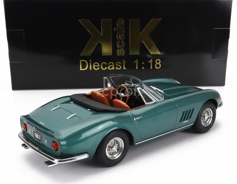 Kk-scale Ferrari 275 Gtb/4 Nart Spider 1967 1:18 Green Met