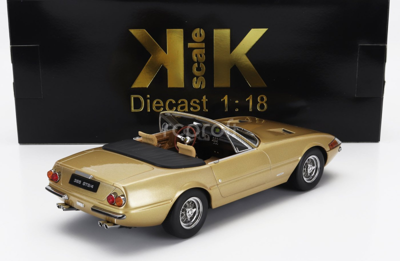 Kk-scale Ferrari 365 Gts Daytona Spider Open 1969 1:18 Gold Met