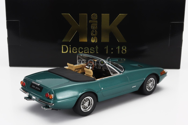 Kk-scale Ferrari 365 Gts Daytona Spider Open 1969 1:18 Green Met