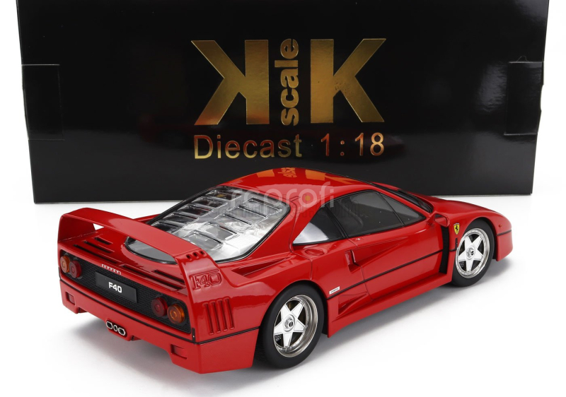 Kk-scale Ferrari F40 1987 - Black Interior 1:18 Rosso Ferrari Červená