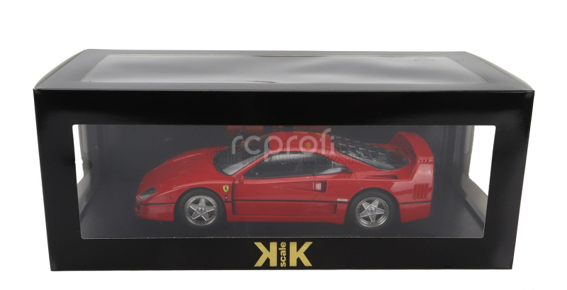 Kk-scale Ferrari F40 1987 - Black Interior 1:18 Rosso Ferrari Červená