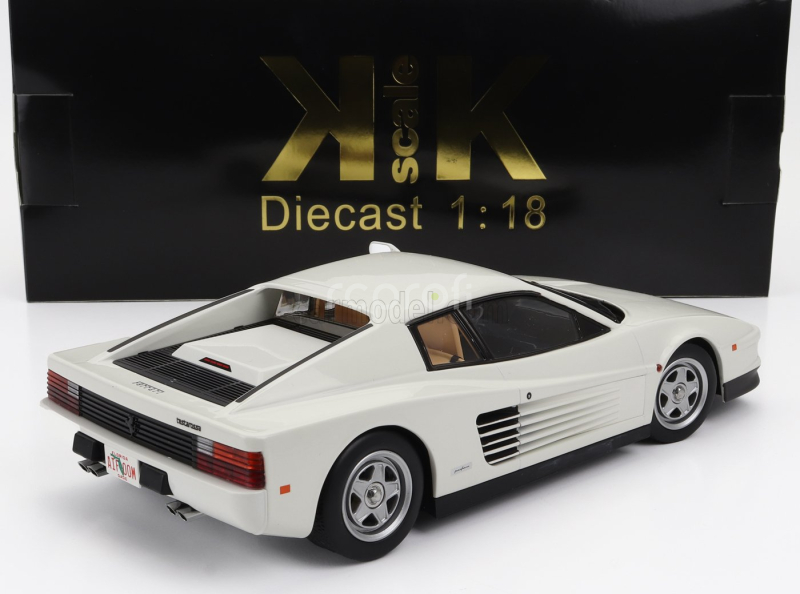 Kk-scale Ferrari Testarossa Mki Usa Version 1984 Monodado Monospecchio 1:18 Bílá