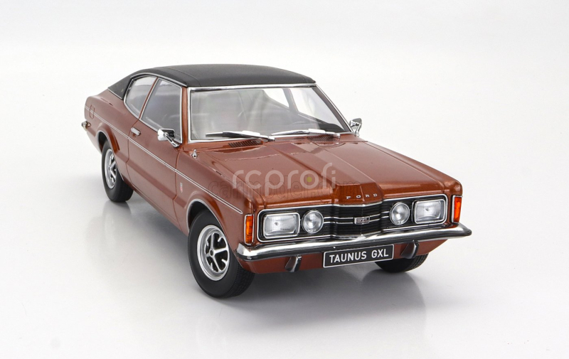 Kk-scale Ford england Taunus Glx Coupe 1971 1:18 Měděná Černá