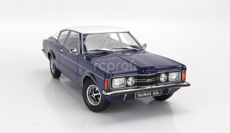 Kk-scale Ford england Taunus Glx Coupe 1971 1:18 Modrá Bílá