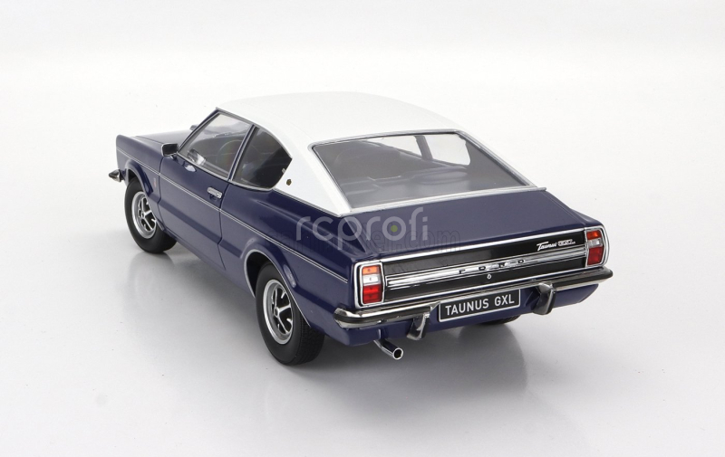 Kk-scale Ford england Taunus Glx Coupe 1971 1:18 Modrá Bílá