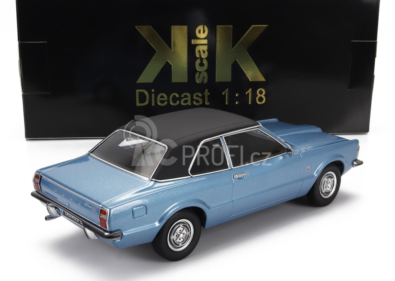 Kk-scale Ford england Taunus Gt With Vinyl Roof 1971 1:18 Modrá Matná Černá