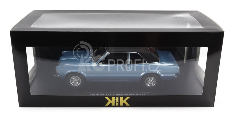 Kk-scale Ford england Taunus Gt With Vinyl Roof 1971 1:18 Modrá Matná Černá