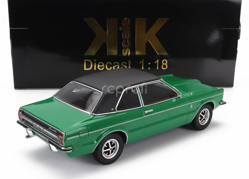 Kk-scale Ford england Taunus Gxl With Vinyl Roof 1971 1:18 Zelená Matná Černá