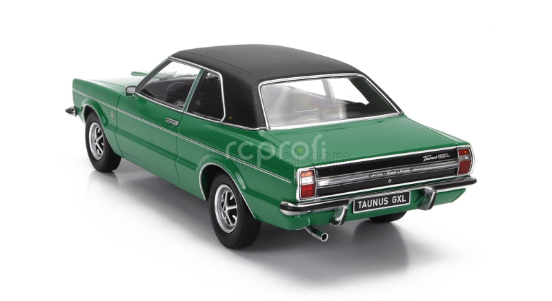 Kk-scale Ford england Taunus Gxl With Vinyl Roof 1971 1:18 Zelená Matná Černá
