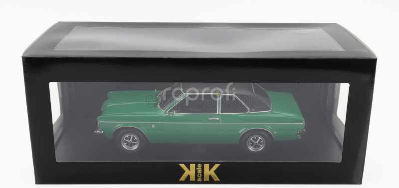 Kk-scale Ford england Taunus Gxl With Vinyl Roof 1971 1:18 Zelená Matná Černá