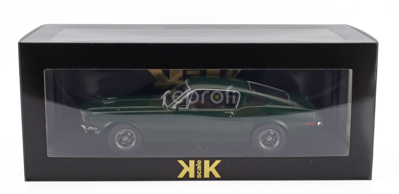 Kk-scale Ford usa Mustang Fastback - Bullit Movie Edition 1968 1:18 Plochá Zelená