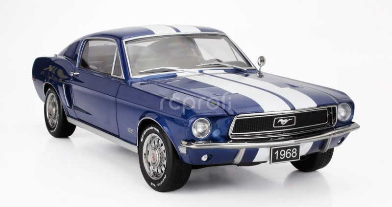 Kk-scale Ford usa Mustang Gt Fastback Coupe 1968 1:12 Modrá Bílá