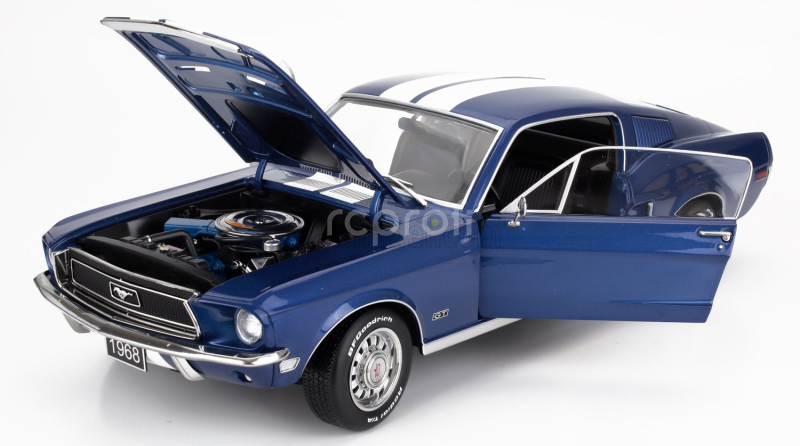 Kk-scale Ford usa Mustang Gt Fastback Coupe 1968 1:12 Modrá Bílá