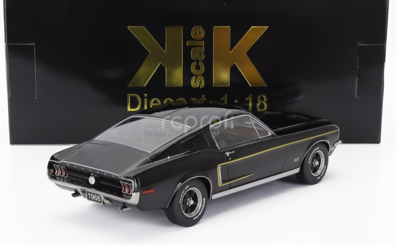Kk-scale Ford usa Mustang Gt Fastback Coupe 1968 1:18 Black