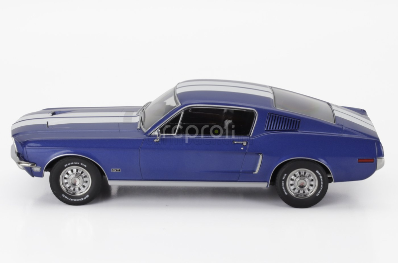 Kk-scale Ford usa Mustang Gt Fastback Coupe 1968 1:18 Modrá Bílá