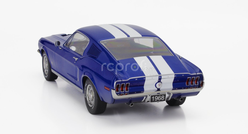 Kk-scale Ford usa Mustang Gt Fastback Coupe 1968 1:18 Modrá Bílá
